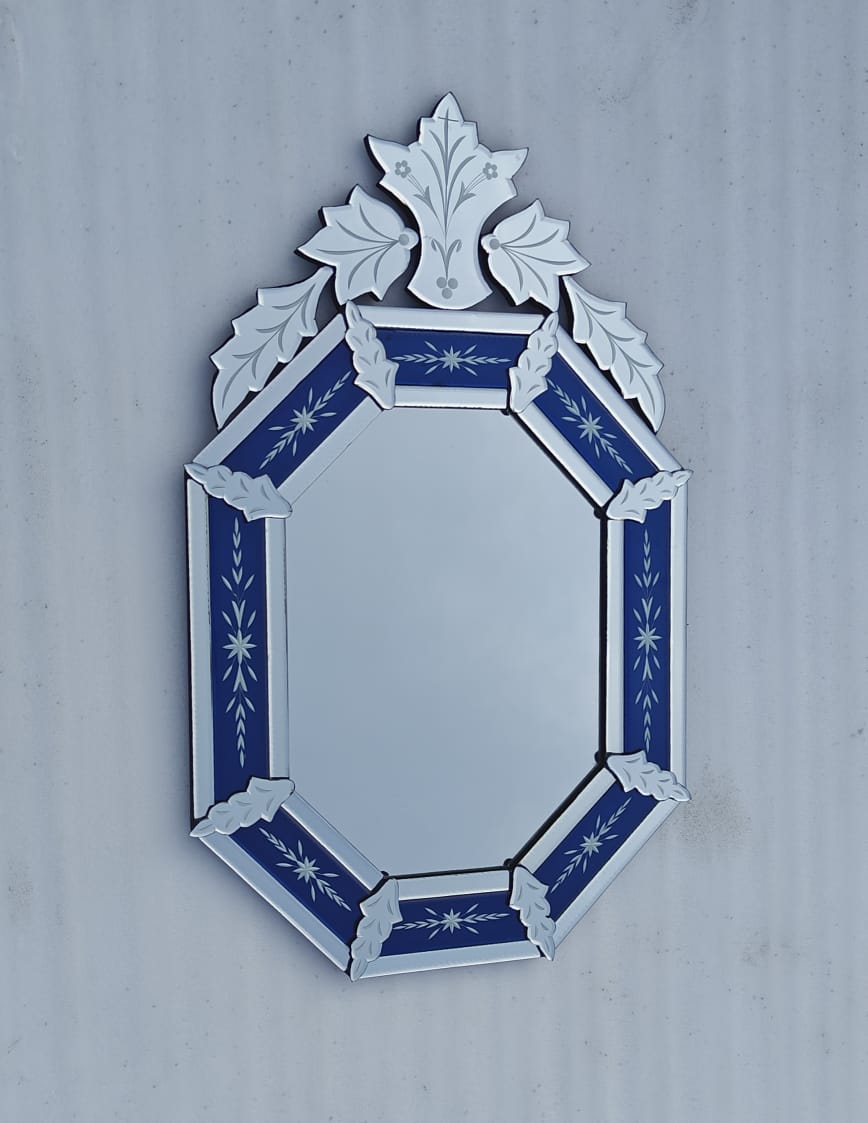 Octa Blue Venetian Mirror Venetian Design - Shop Venetian Mirrors and Furniture | Worldwide Shipping