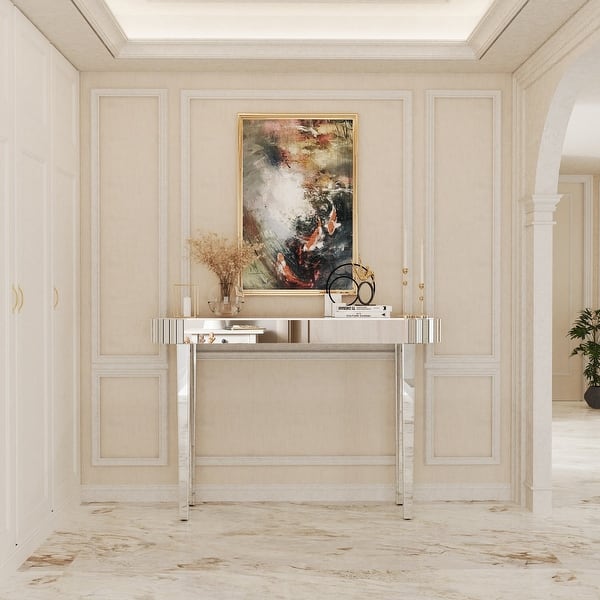 Sleek Mirrored Console Venetian Design - Shop Venetian Mirrors and Furniture | Worldwide Shipping