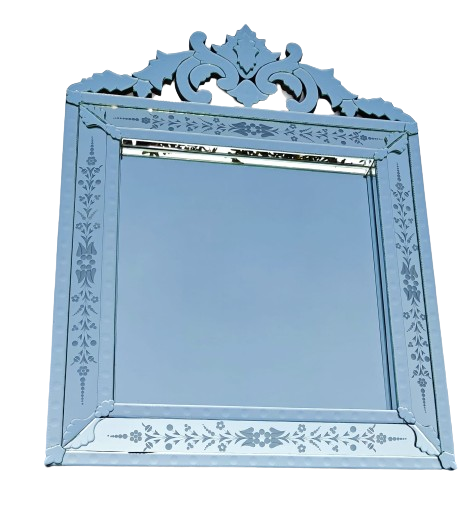 Rectangular Crown Venetian Mirror VD-808 Venetian Design (The boutique factory) 100% Heart Made Products