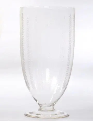 CUT GLASS CANDLE VASE Venetian Design