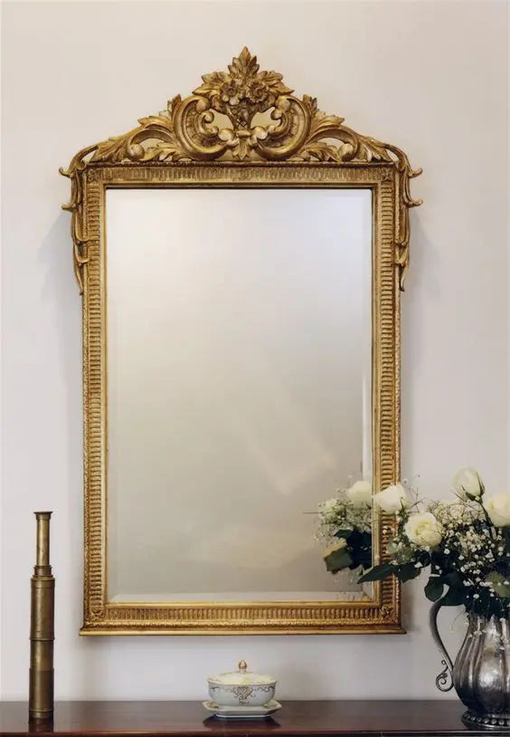 wooden frame mirror