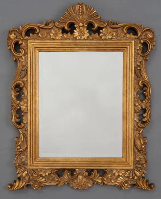 wooden frame mirror