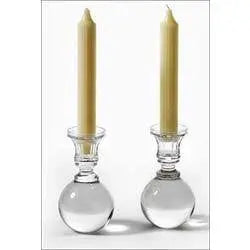 GLASS CANDLE STANDS SET OF 2 Venetian Design