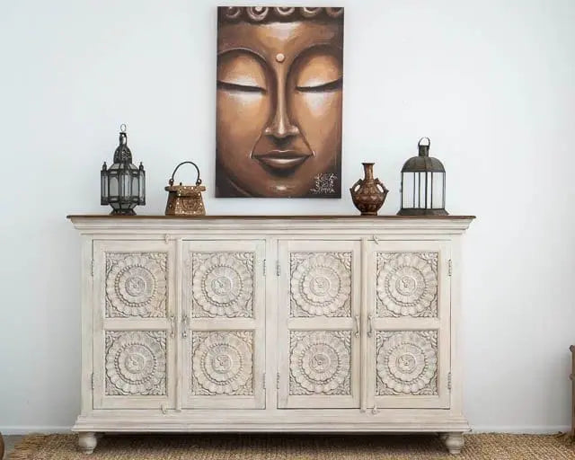 Vintage White Distress Side Board