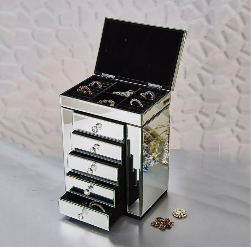 Silver Mirrored Jewellery Box Design Shop Authentic