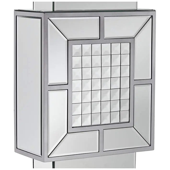 Medina 44" Wide Mosaic Mirrored Console Table VDMF529 Venetian Design 100% Heart Made Products