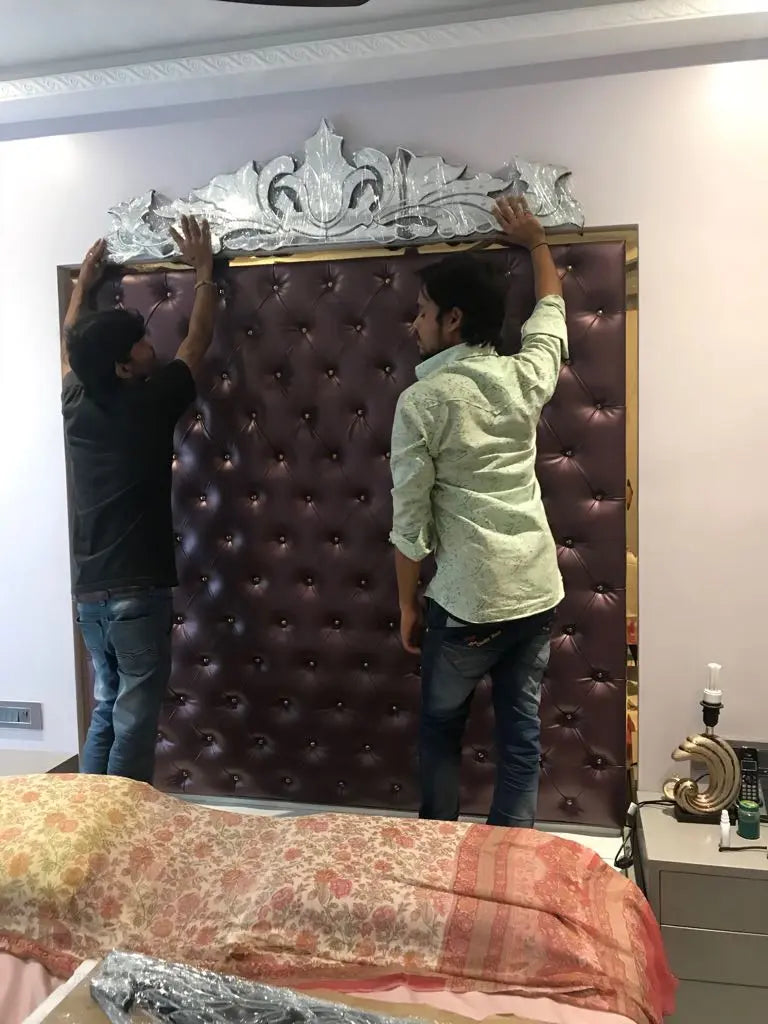 Mirrored Crown for Bed Venetian Design 100% Heart Made Products