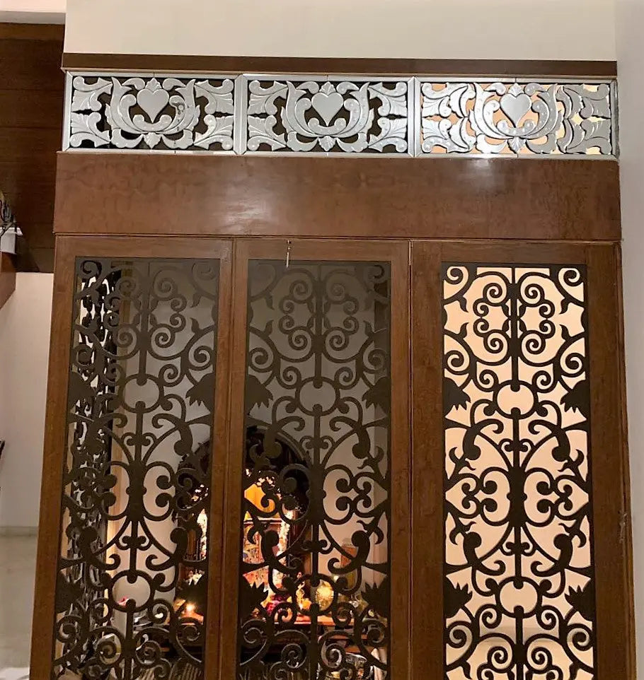 Mirror Jali for Mandir Venetian Design 100% Heart Made Products