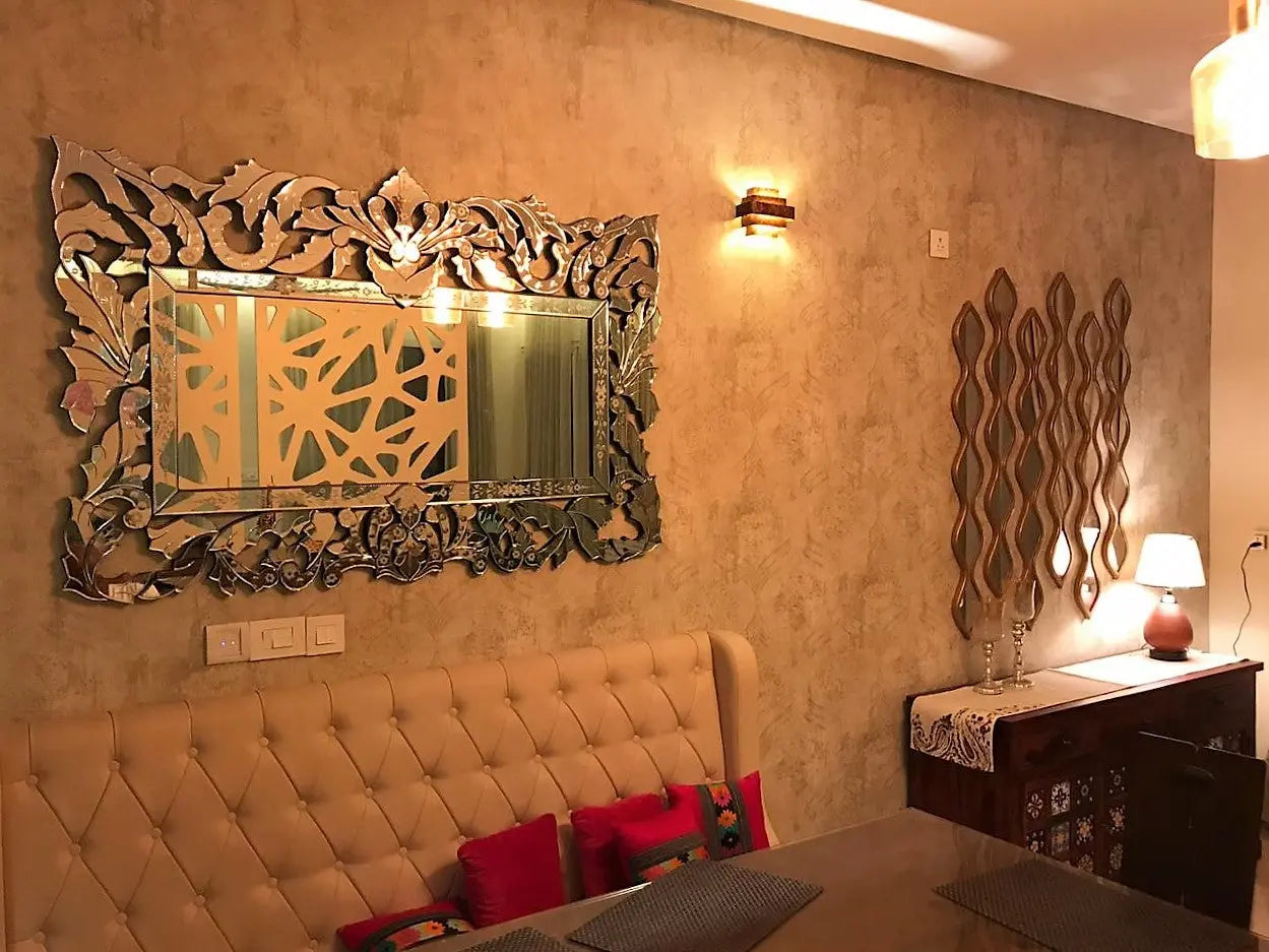 Venetian Mirror and Mirrored Wall Art Strips Venetian Design 100% Heart Made Products