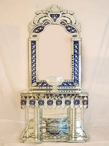LEAF CONSOLE TABLE WITH MIRROR CWM-155
