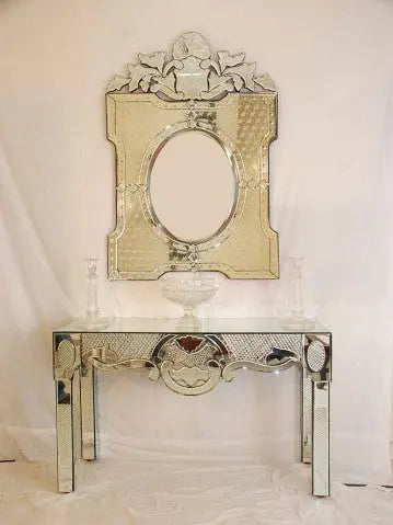 CONSOLE TABLE WITH MIRROR CWM-141/146 Venetian Design