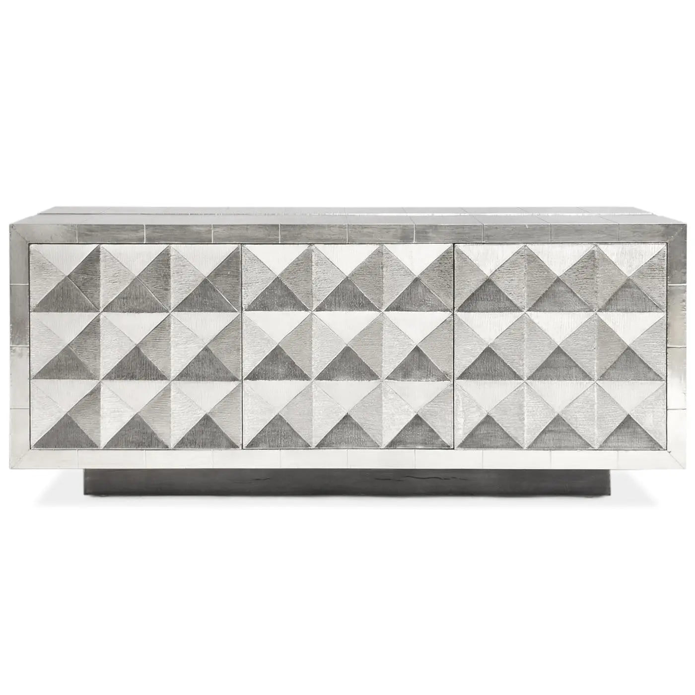 White Metal Credenza Venetian Design