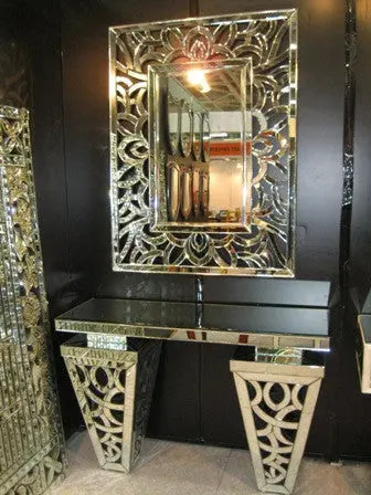 CONSOLE TABLE WITH MIRROR CWM-602 Venetian Design