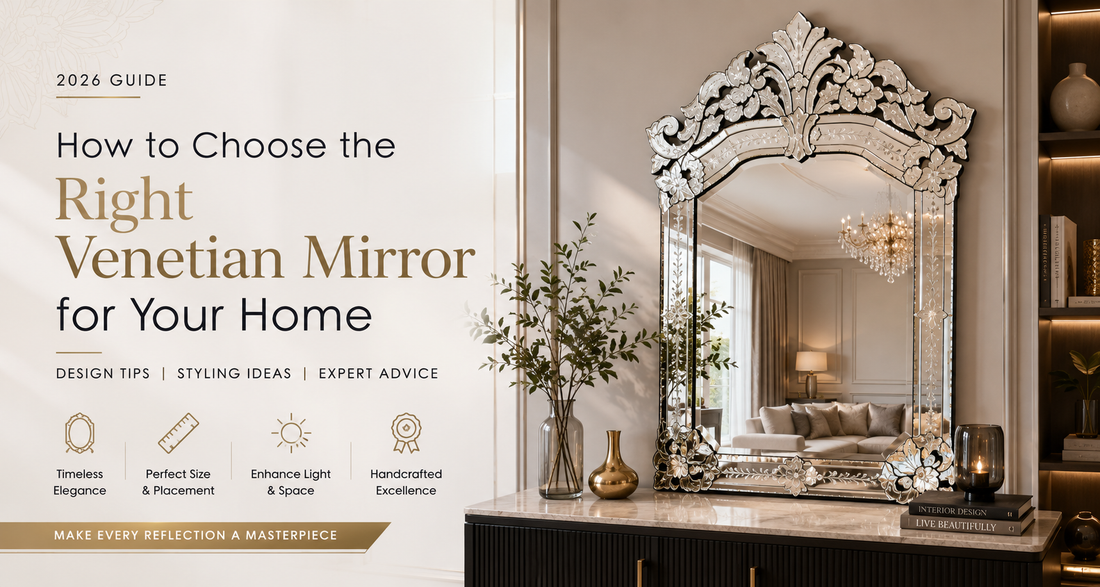 How to Choose the Right Venetian Mirror for Your Home (2026 Complete Guide) Venetian Design - Shop Authentic Venetian Mirrors and Furniture | Worldwide Shipping
