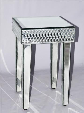 Mirrored bed side table
