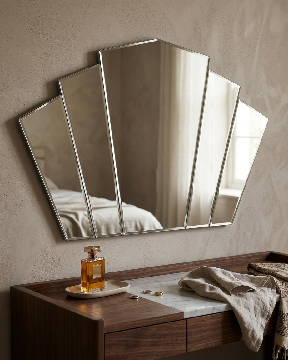 Art Deco Fan Wall Mirror ADWM-03 Venetian Design (The boutique factory) 100% Heart Made Products
