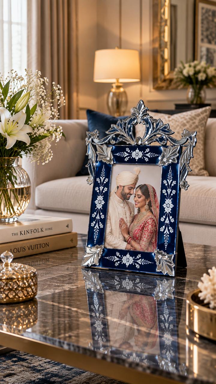 Blue Venetian Table Photo Frame Venetian Design
