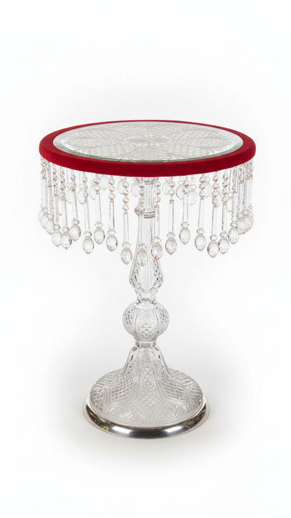 Crystal Cut Glass Table Venetian Design