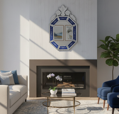 Octa Blue Venetian Mirror Venetian Design - Shop Venetian Mirrors and Furniture | Worldwide Shipping