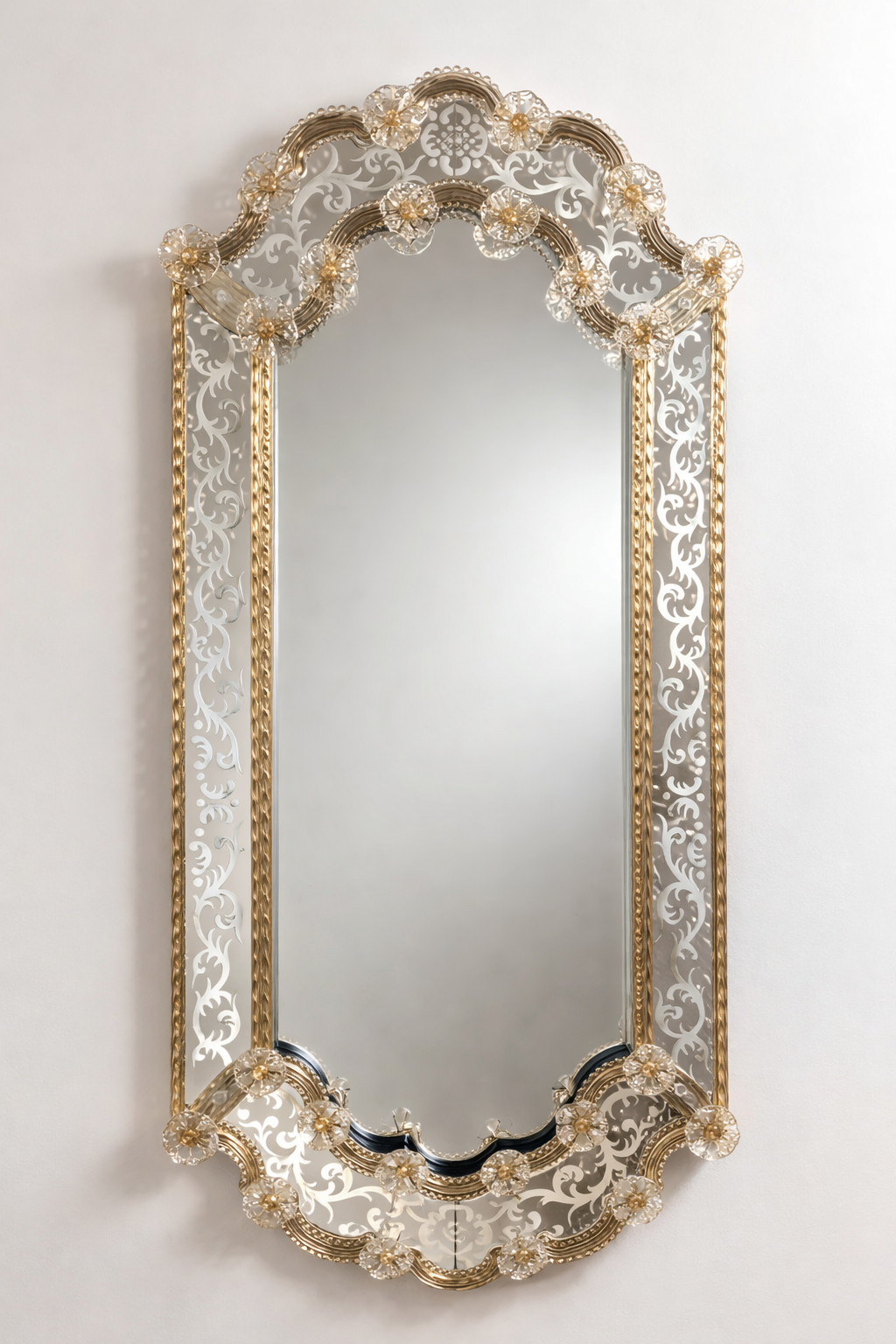 Genoa Murano Mirror Venetian Design - Shop Venetian Mirrors and Furniture | Worldwide Shipping