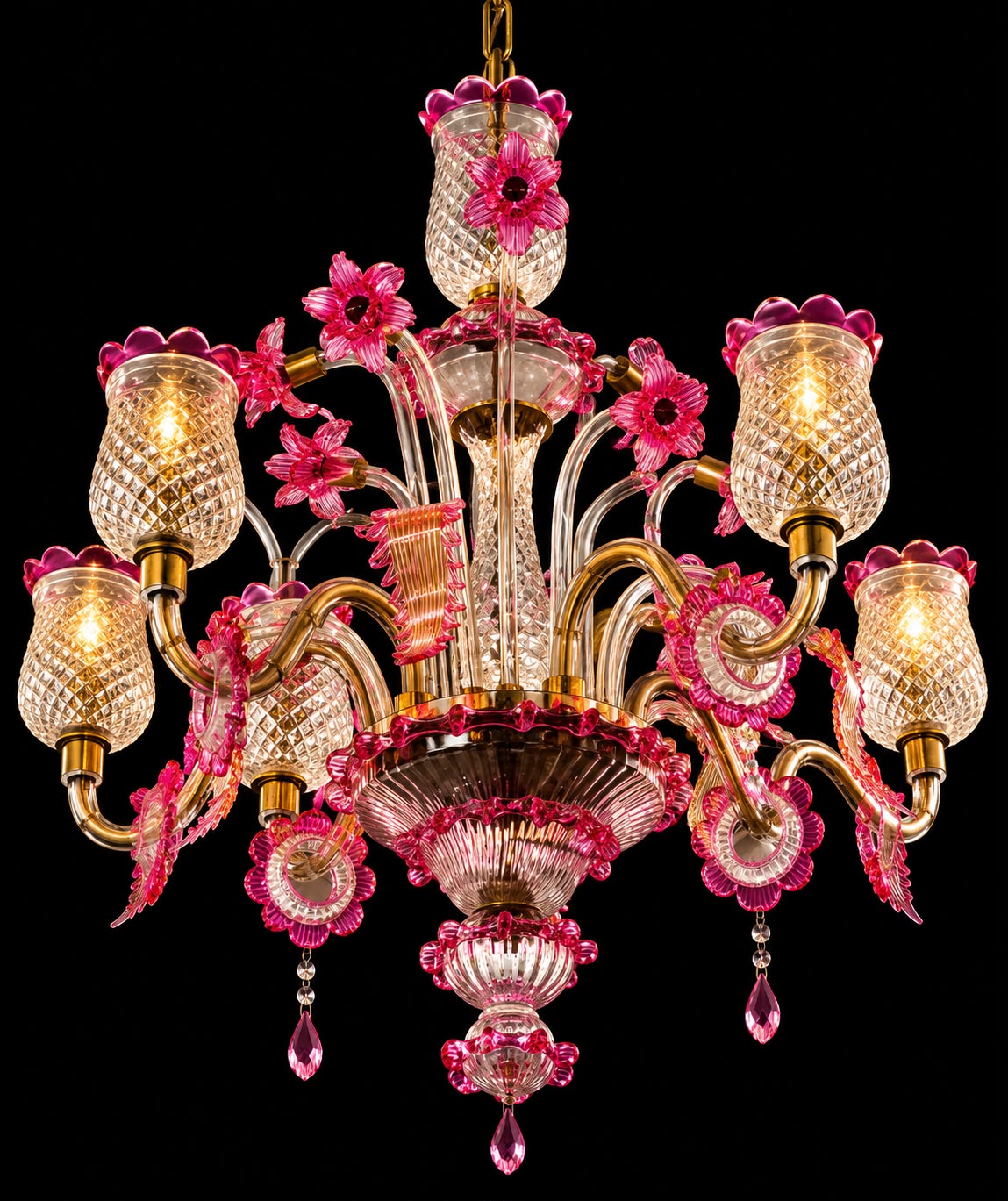Fiore di Rubino - Murano Chandelier Casa Murano