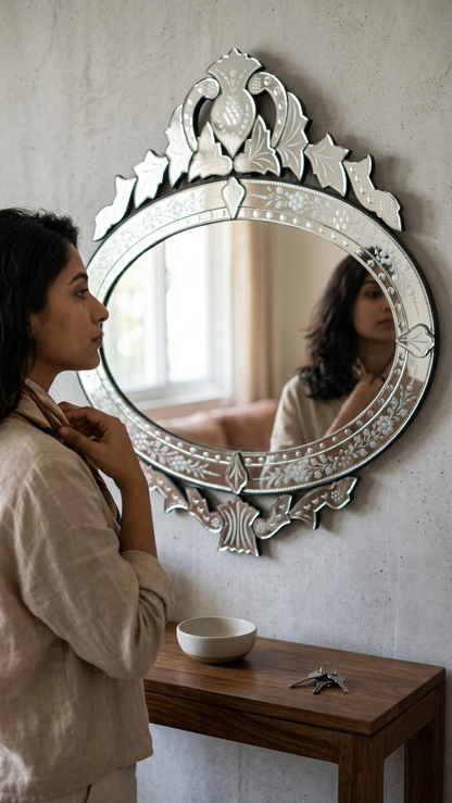Oval Crown Venetian Mirror VD-109 Venetian Design