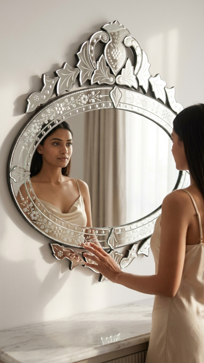 Oval Crown Venetian Mirror VD-109 Venetian Design
