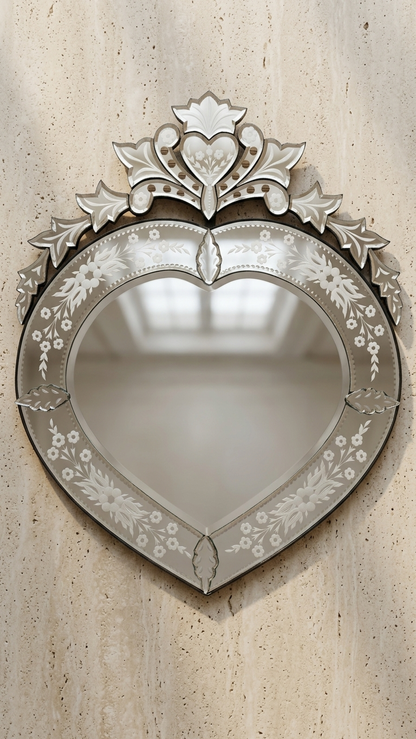 Heart Shape Wall Mirror VD-120 Venetian Design