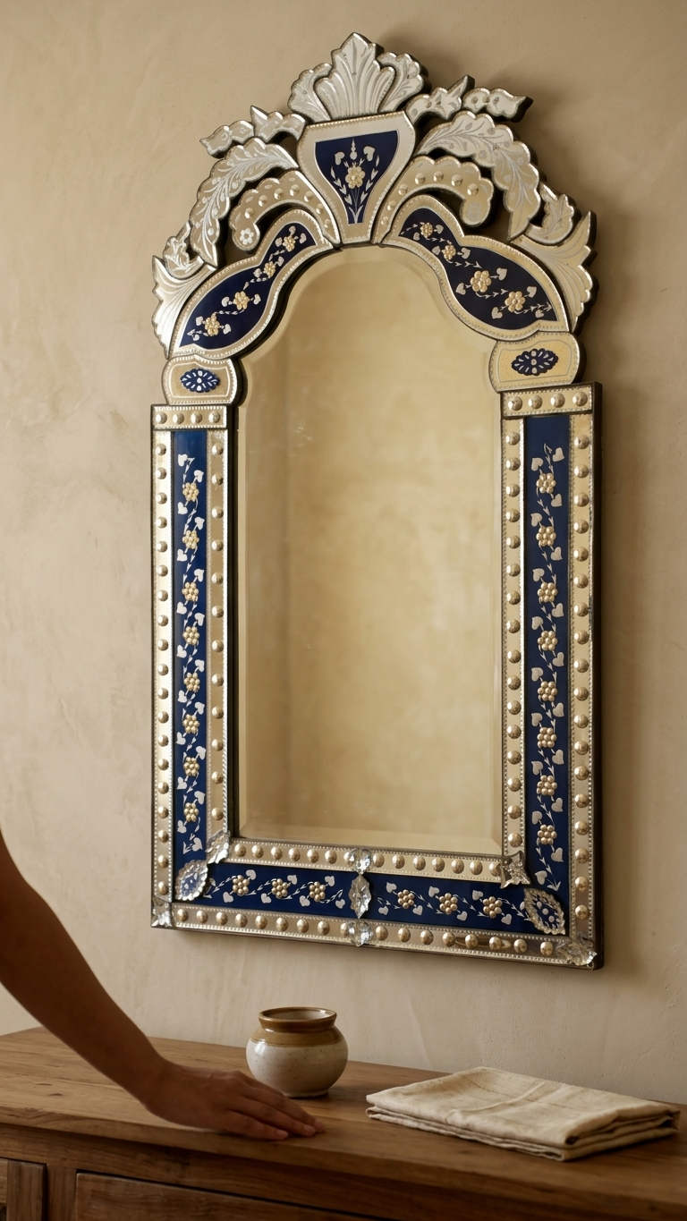 Royal Blue Venetian Mirror VD-155 Venetian Design