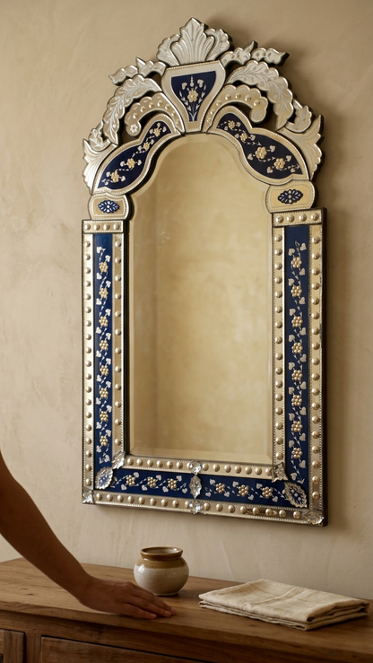 Royal Blue Venetian Mirror VD-155 Venetian Design