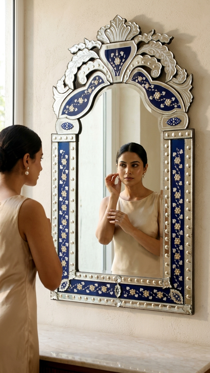 Royal Blue Venetian Mirror VD-155 Venetian Design