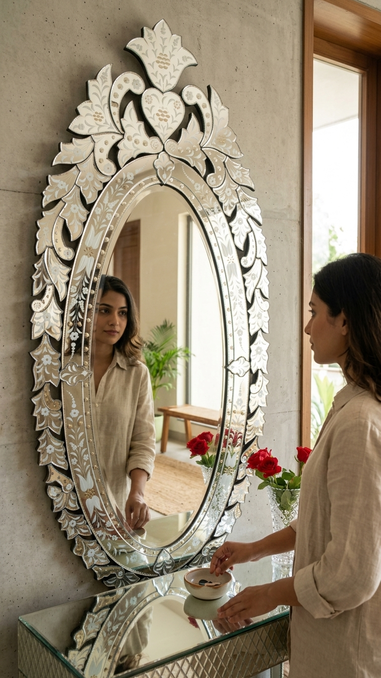 Long Oval Venetian Mirror VD-324 Venetian Design