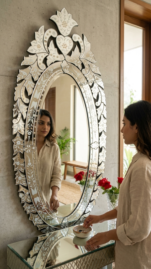 Long Oval Venetian Mirror VD-324 Venetian Design