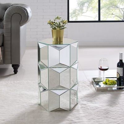 Luminous Luxe Side Table Venetian Design (The boutique factory) 100% Heart Made Products