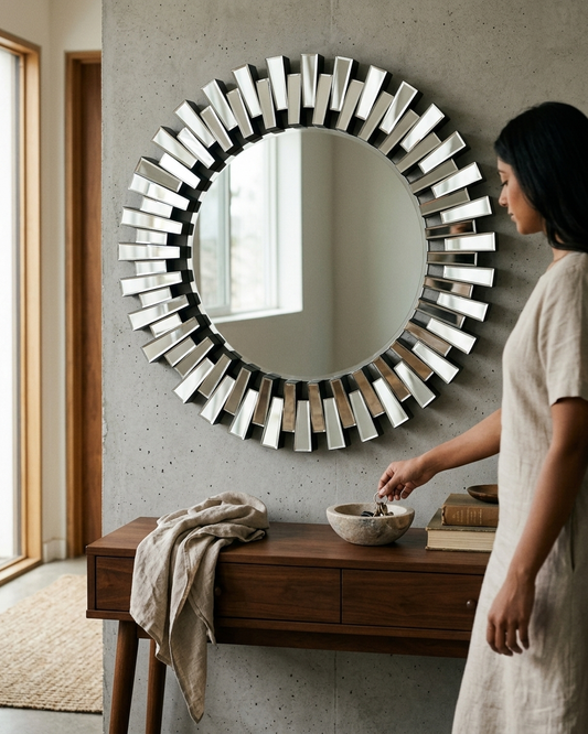 Mingling Slats Wall Mirror VDR-421 Venetian Design