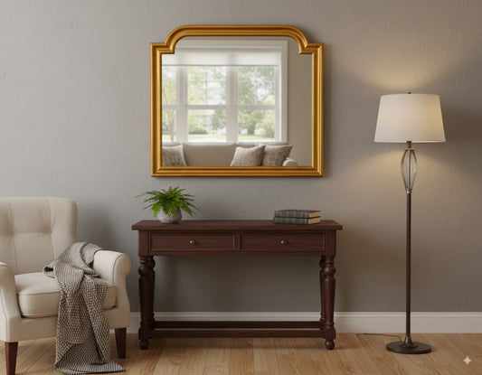 Golden Wooden Framed Mirror Venetian Design - Shop Venetian Mirrors and Furniture | Worldwide Shipping