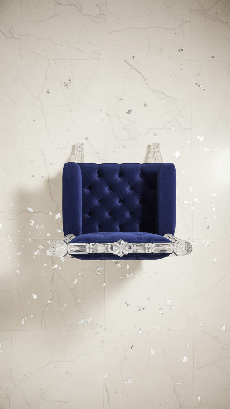 Crystal Arm Chair - A Stunning Addition to Your Living Room or Dining Room Venetian Design