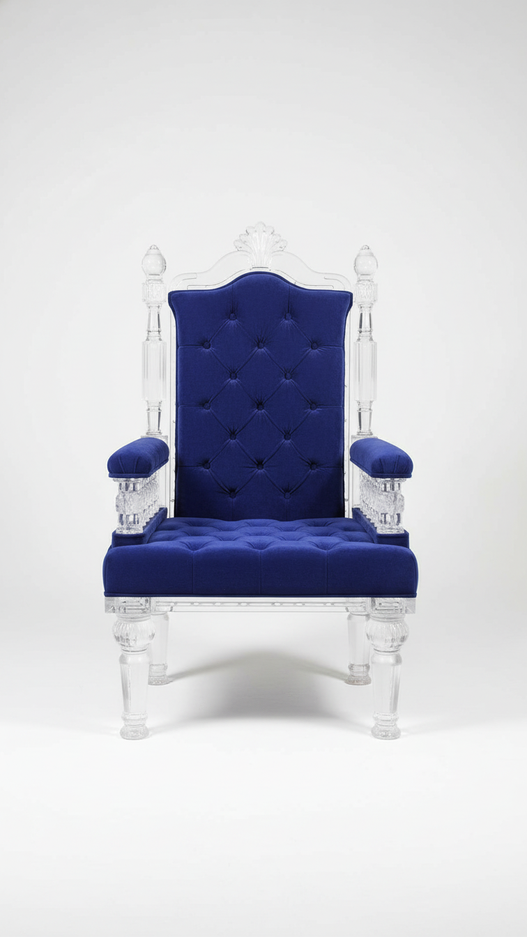 Crystal Arm Chair - A Stunning Addition to Your Living Room or Dining Room Venetian Design