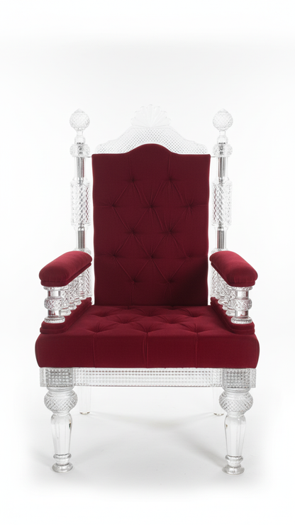 Crystal Glass Arm Chair Venetian Design