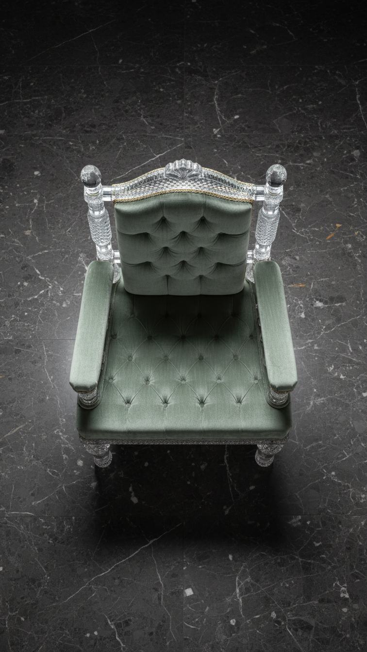 Crystal Cut Glass Chair Venetian Design