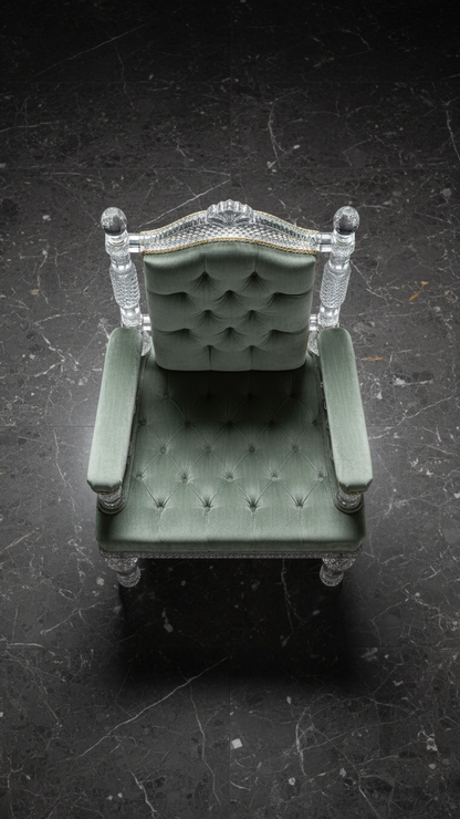 Crystal Cut Glass Chair Venetian Design