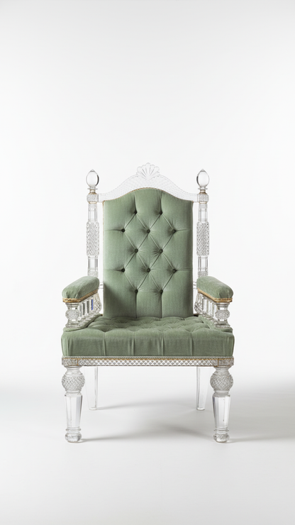 Crystal Cut Glass Chair Venetian Design
