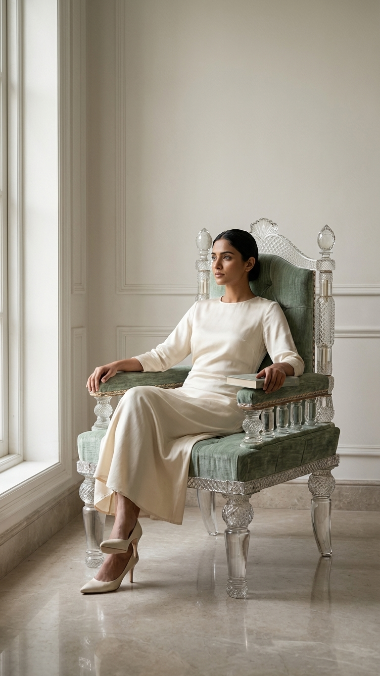 Crystal Cut Glass Chair Venetian Design