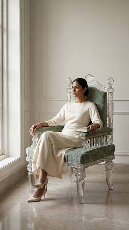 Crystal Cut Glass Chair Venetian Design