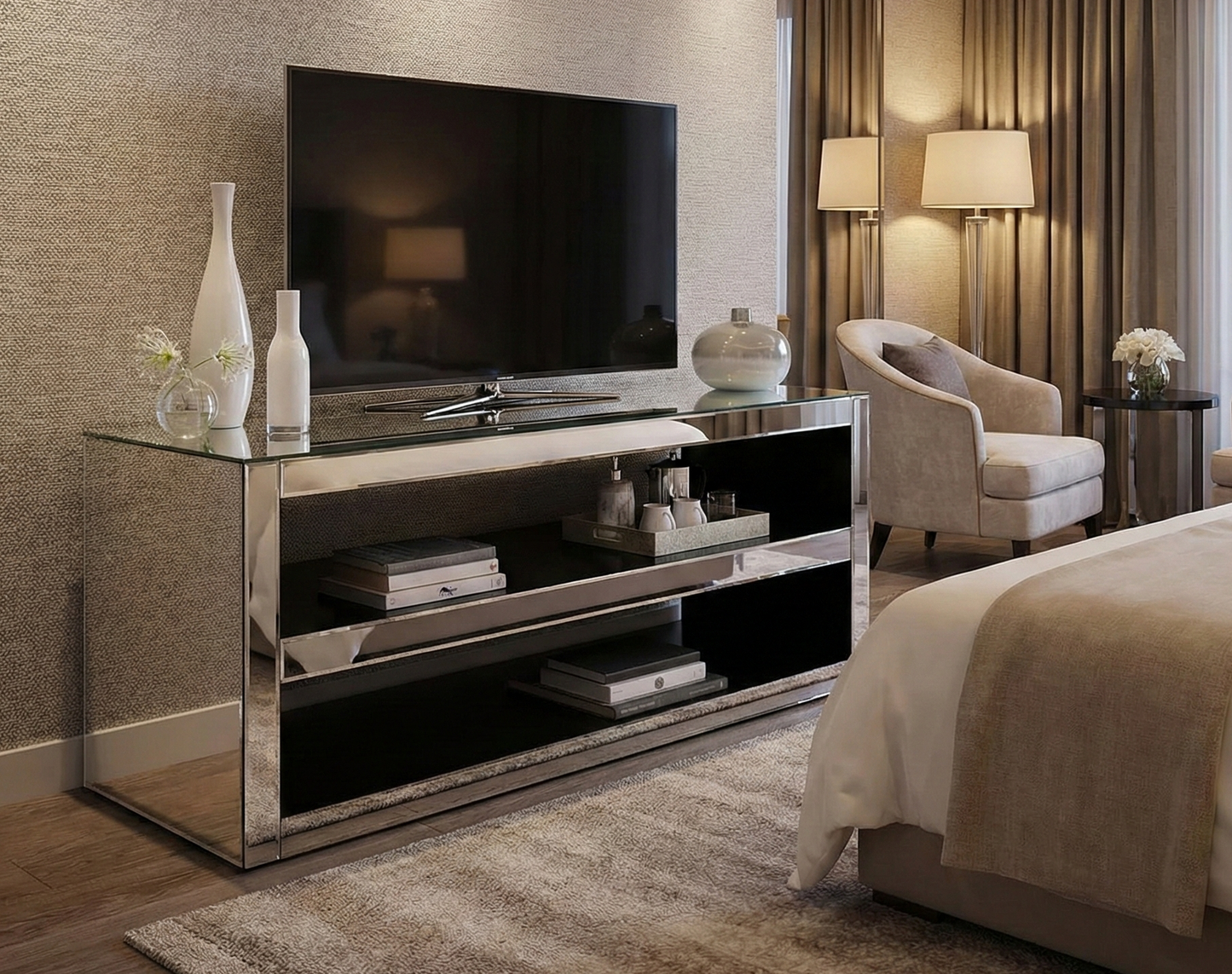 Mirrored TV cabinet VDMF-416 Venetian Design 100% Heart Made Products