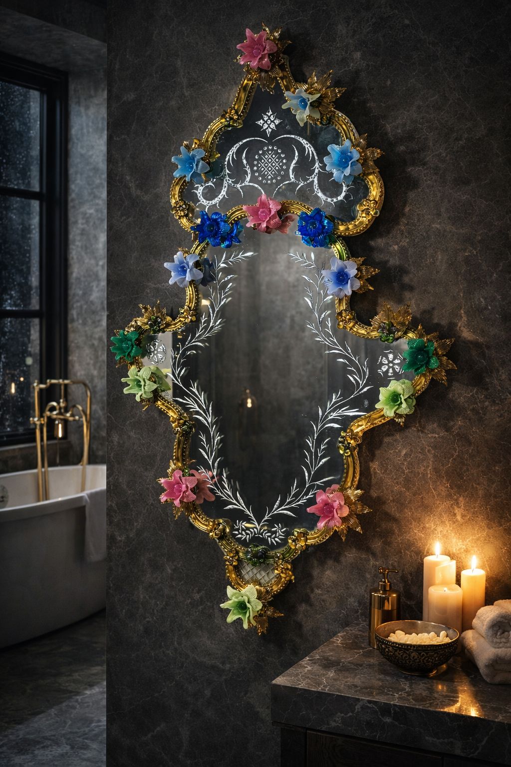 Siena Murano Mirror Venetian Design - Shop Venetian Mirrors and Furniture | Worldwide Shipping
