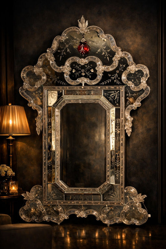 Trieste Murano Mirror Venetian Design - Shop Venetian Mirrors and Furniture | Worldwide Shipping
