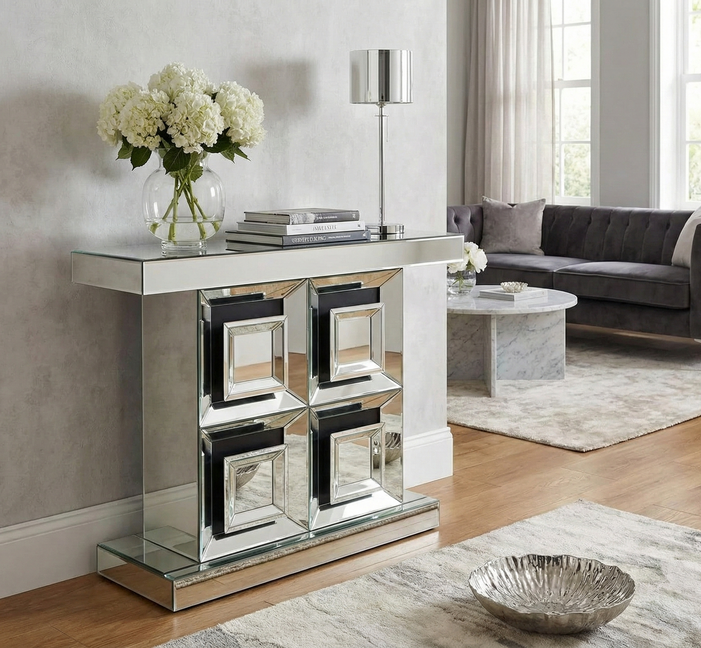 Mirrored Console Table VDMF-429 Venetian Design 100% Heart Made Products
