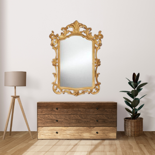 Golden Wooden Frame Wall Mirror Venetian Design (The boutique factory) 100% Heart Made Products