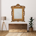 Golden Wooden Frame Wall Mirror Venetian Design (The boutique factory) 100% Heart Made Products